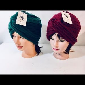 NWT Set Turban Hair Head Wrap Twist Front knot New
